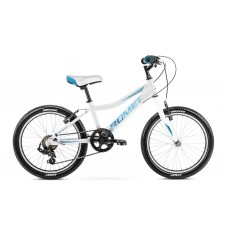 Bērnu velosipēds Romet Rambler KID 1 20″ Alu 2025 White-Blue